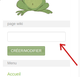 créer une page sur le wiki